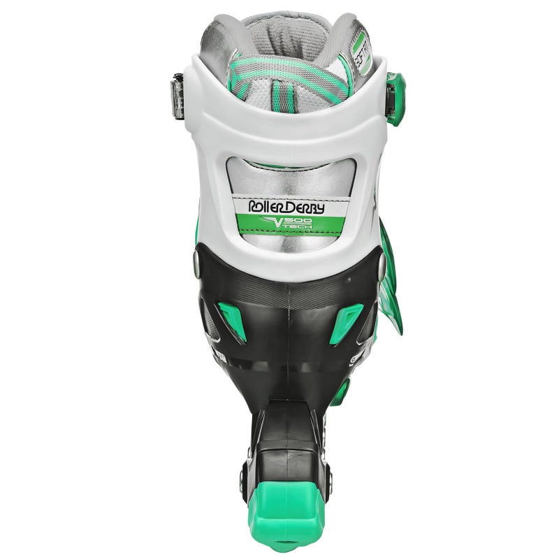 Roller Derby زلاجات رولر ديربي V-Tech 500 القابلة للتعديل للأداء للرجال والنساء والأطفال والمراهقين، كبيرة (6-9)، نعناع - Image 2